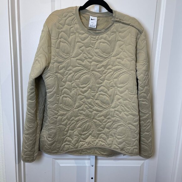 Nike Tops - Nike Women Quilted Dri-FIT Pullover Tan Beige XL Golf/Athleisure DO6790-250